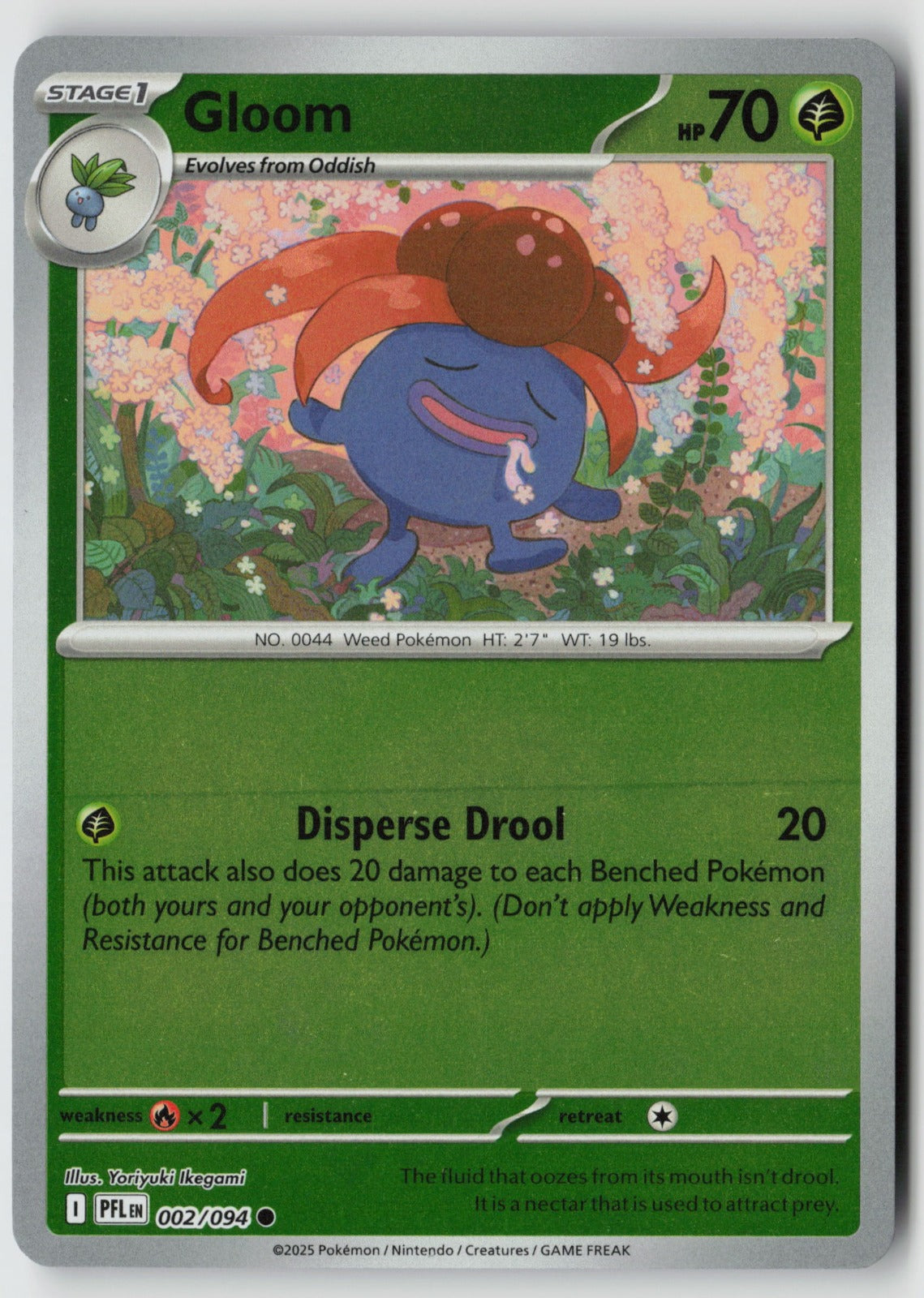Gloom 002/094 ME02: Phantasmal Flames Common Reverse Holo NM Yoriyuki Ikegami