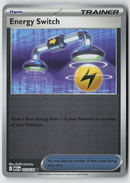 Energy Switch 115/132 ME01: Mega Evolution Common Reverse Holo NM Mikio Menjo