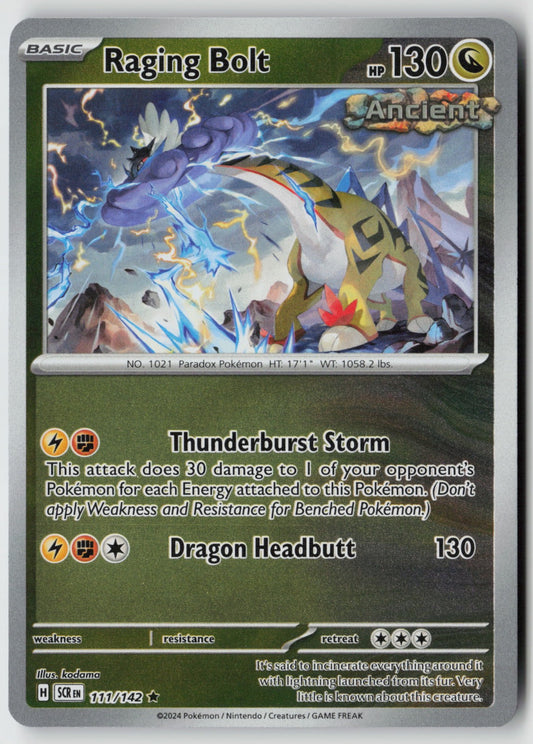 Raging Bolt 111/142 SV07: Stellar Crown Rare Reverse Holo NM kodama