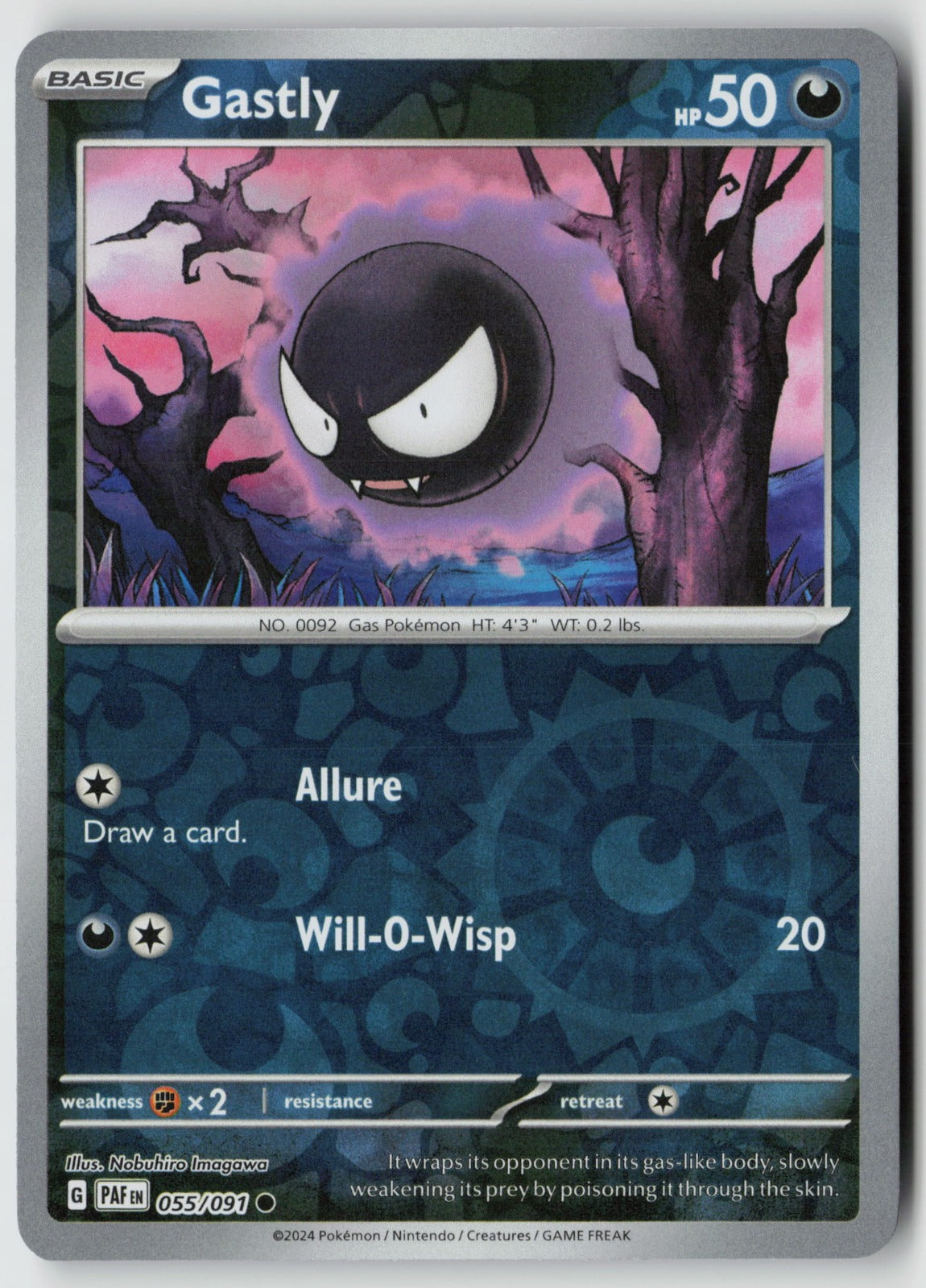 Gastly 055/091 SV: Paldean Fates Common Reverse Holo NM Nobuhiro Imagawa