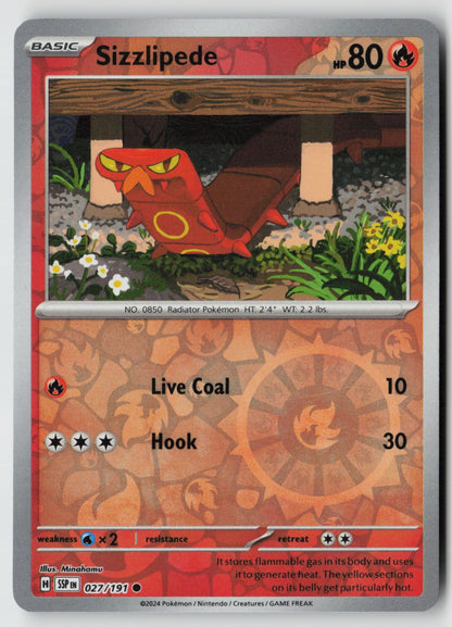 Sizzlipede 027/191 SV08: Surging Sparks Common Reverse Holo NM Minahamu
