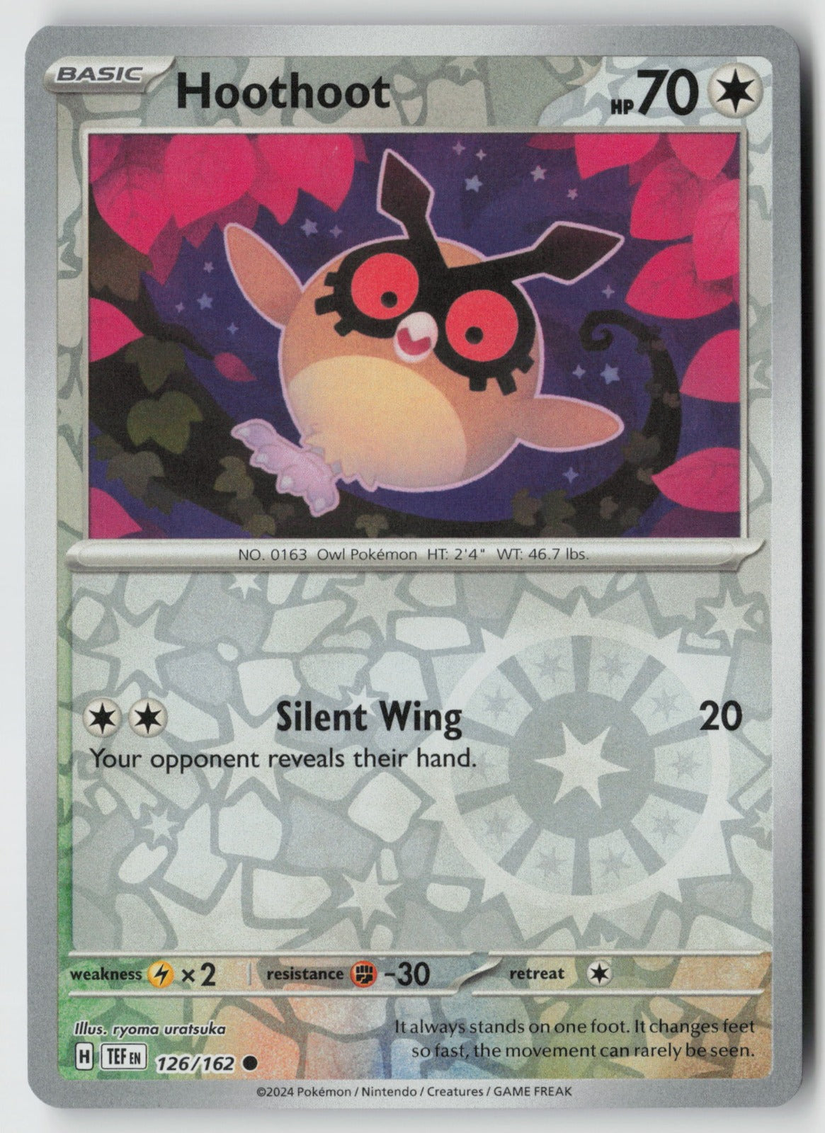 Hoothoot 126/162 SV05: Temporal Forces Common Reverse Holo NM ryoma uratsuka
