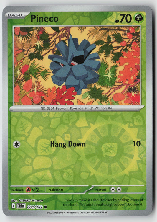 Pineco 004/182 SV10: Destined Rivals Common Reverse Holo NM YASHIRO Nanaco