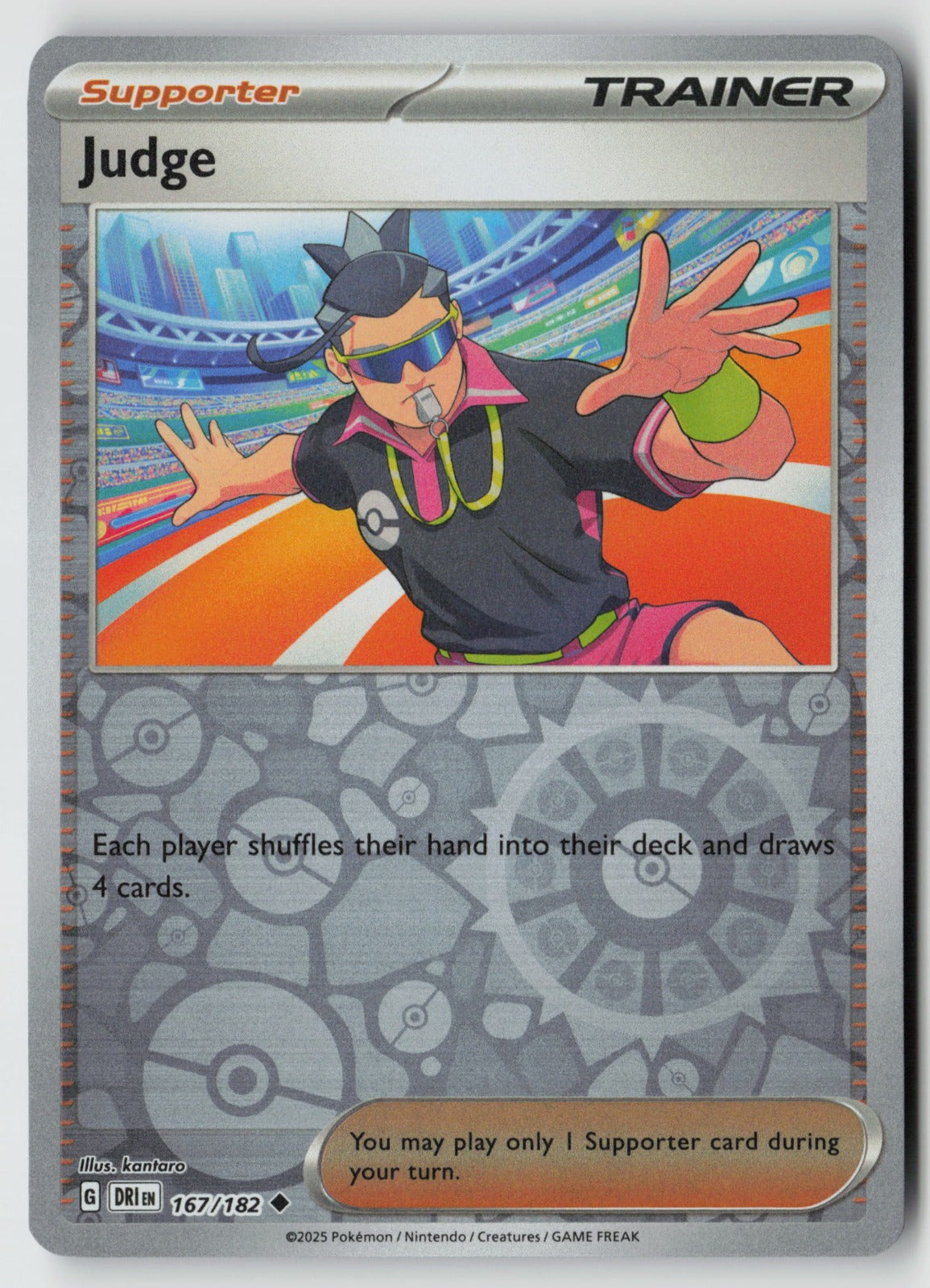Judge 167/182 SV10: Destined Rivals Uncommon Reverse Holo NM hncl