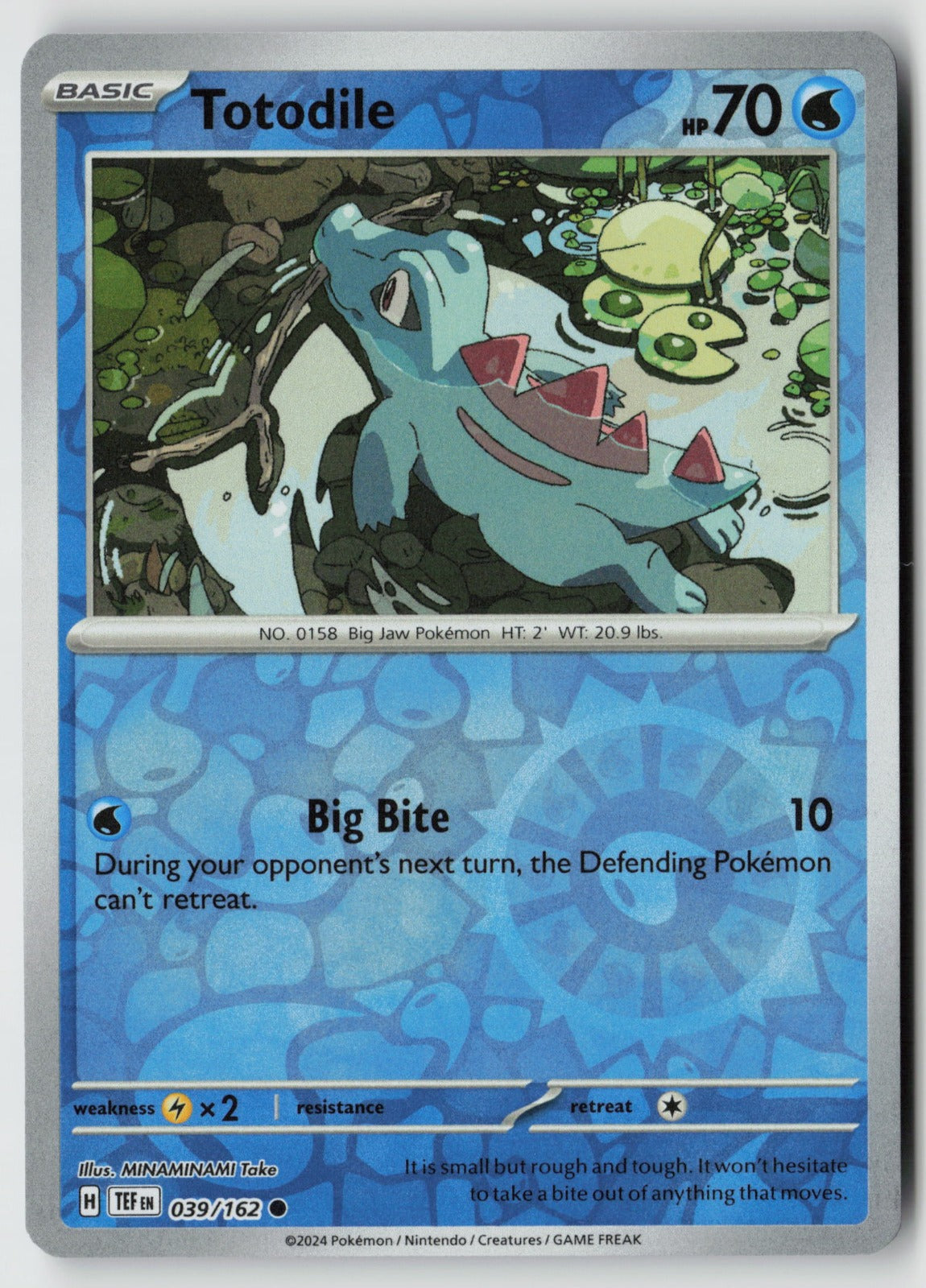 Totodile 039/162 SV05: Temporal Forces Common Reverse Holo NM MINAMINAMI Take
