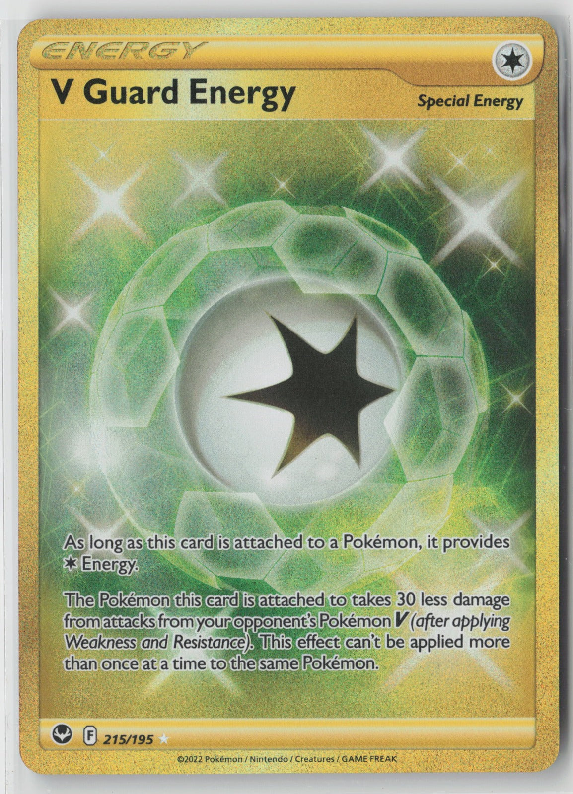 V Guard Energy (Secret) 215/195 SWSH12: Silver Tempest Secret Rare Holo NM