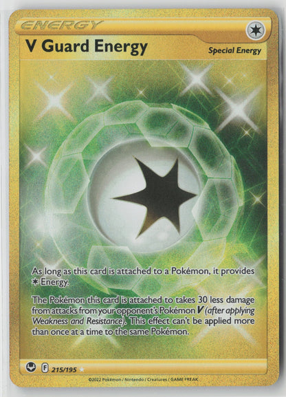 V Guard Energy (Secret) 215/195 SWSH12: Silver Tempest Secret Rare Holo NM