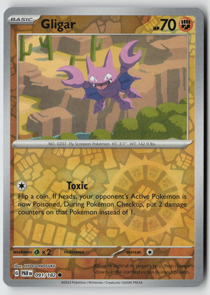 Gligar 091/182 SV04: Paradox Rift Common Reverse Holo NM HYOGONOSUKE