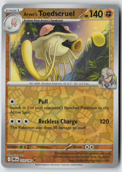 Arven's Toedscruel 110/182 SV10: Destined Rivals Uncommon Reverse Holo NM REND