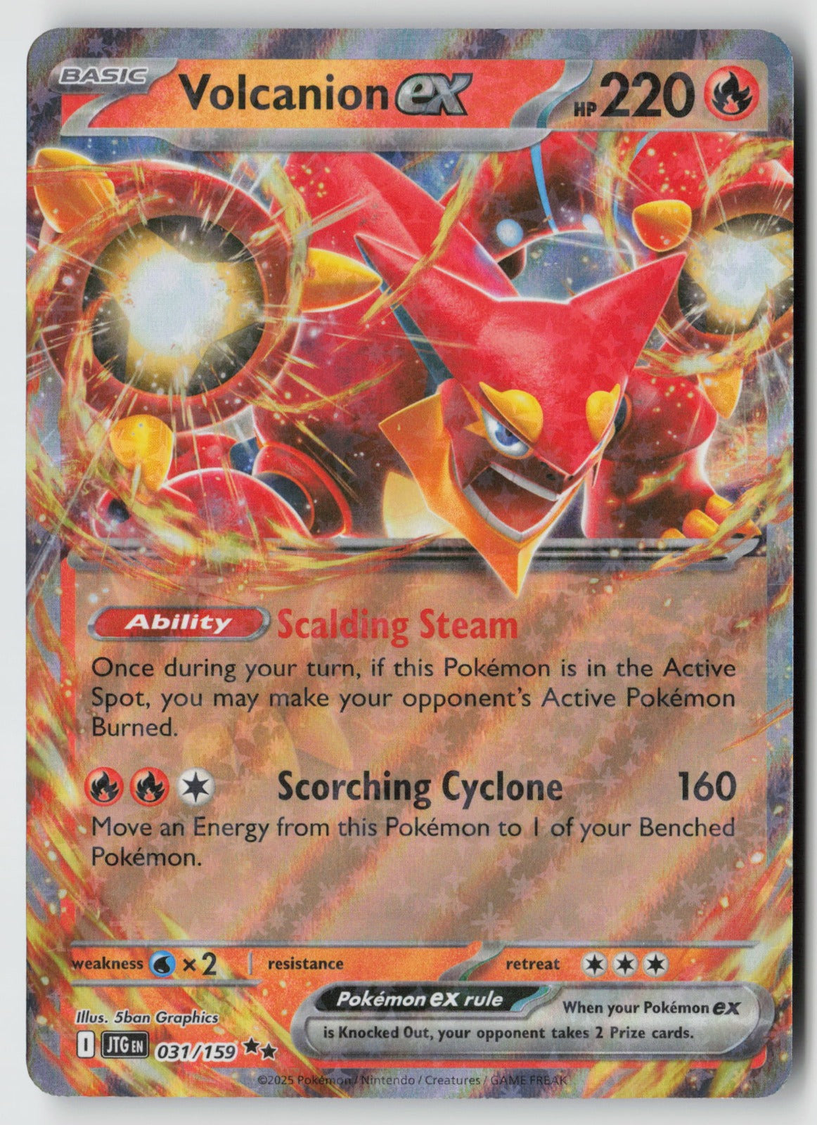 Volcanion ex 031/159 SV09: Journey Together Double Rare Holo NM 5ban Graphics