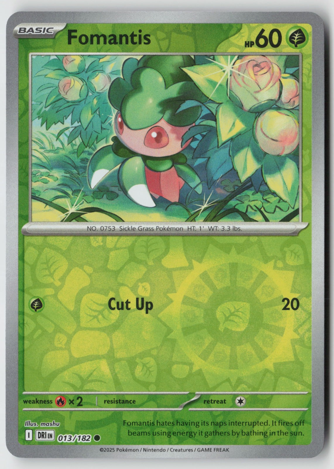 Fomantis 013/182 SV10: Destined Rivals Common Reverse Holo NM mashu