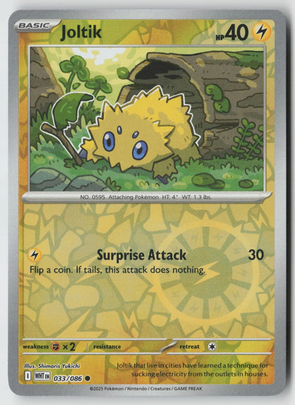 Joltik 033/086 SV: White Flare Common Reverse Holo NM Shimaris Yukichi