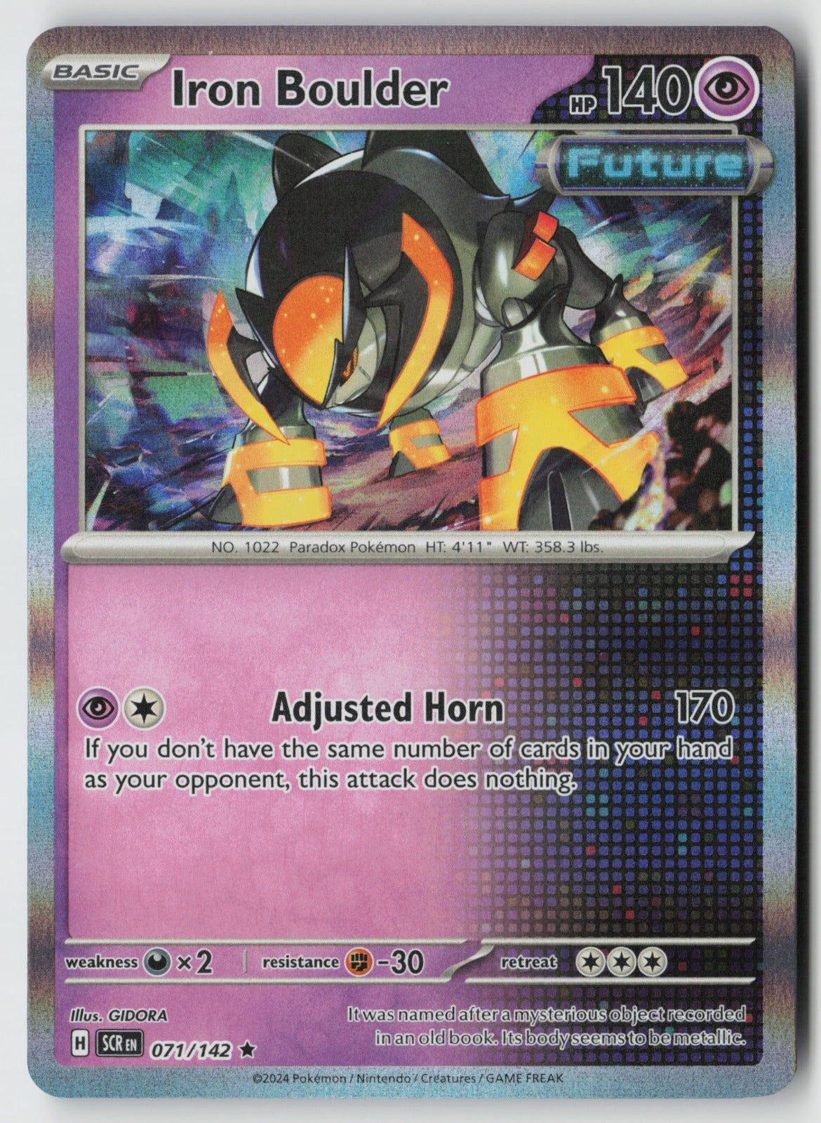 Iron Boulder 071/142 SV07: Stellar Crown Rare Holo NM GIDORA