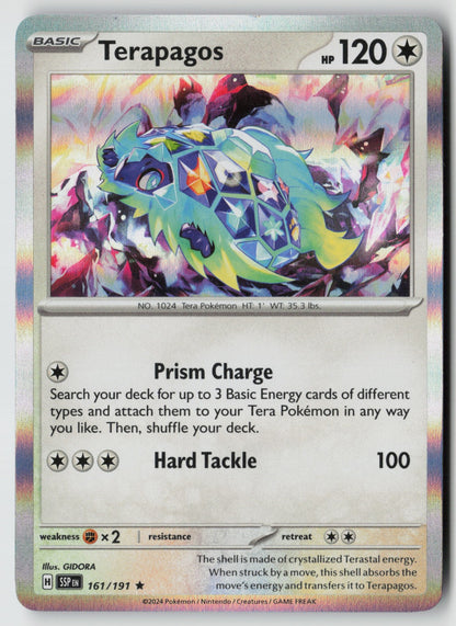 Terapagos 161/191 SV08: Surging Sparks Rare Holo NM GIDORA