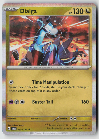 Dialga 135/191 SV08: Surging Sparks Rare Holo NM Takumi Wada