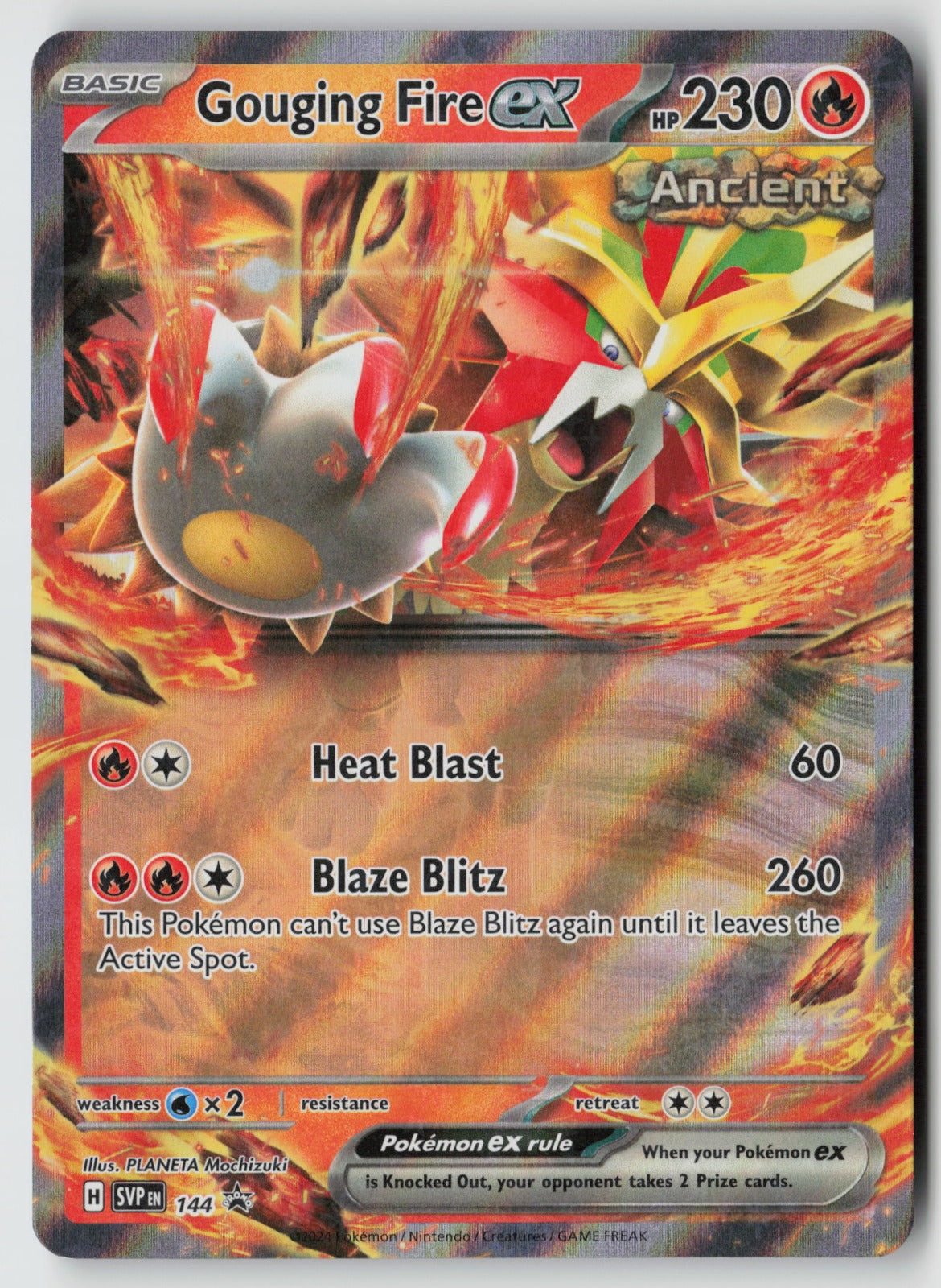 Gouging Fire ex 144 SV: Scarlet & Violet Promo Cards NM PLANETA Mochizuki