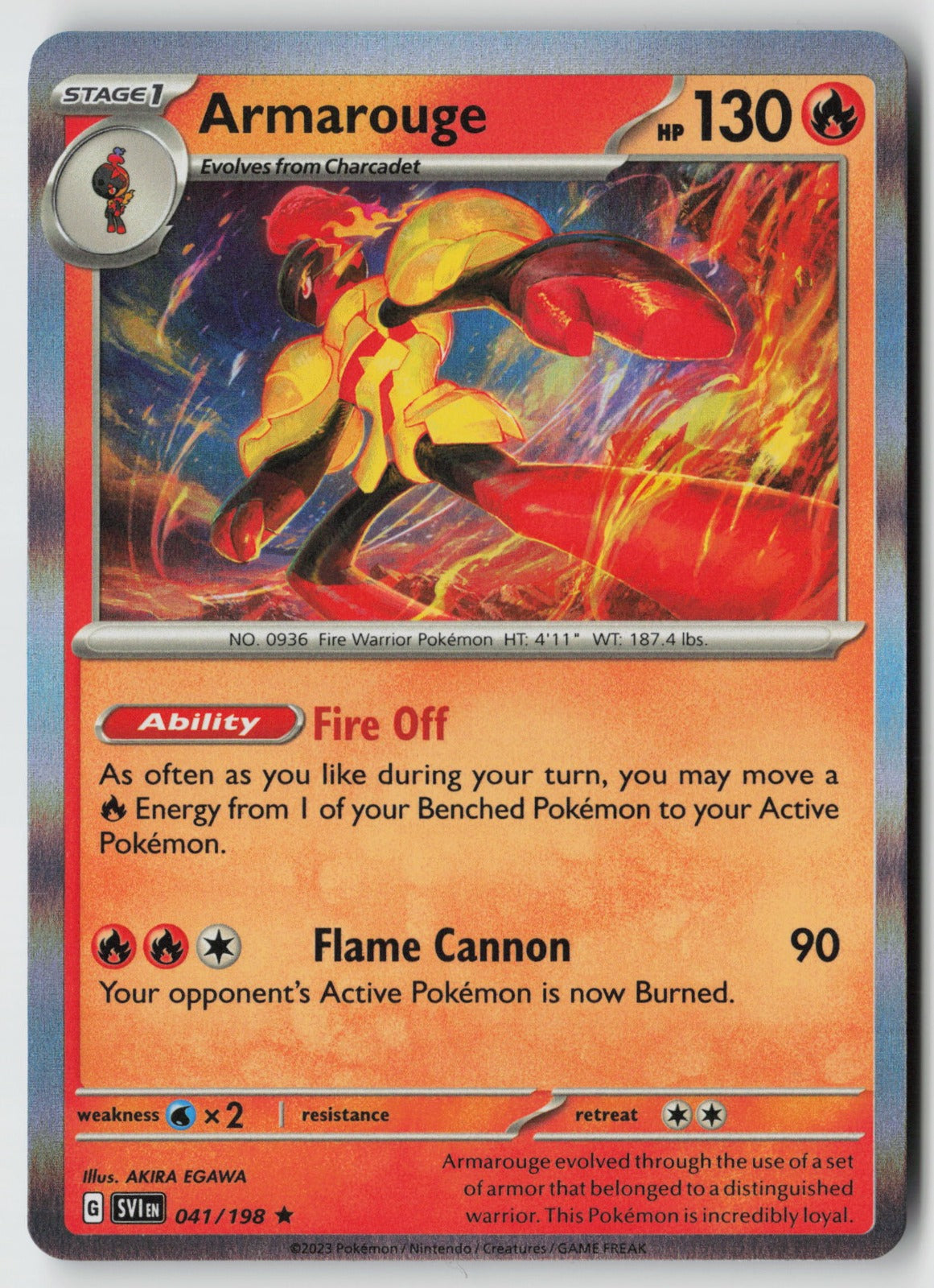 Armarouge 041/198 SV01: Scarlet & Violet Base Set Rare Holo NM AKIRA EGAWA