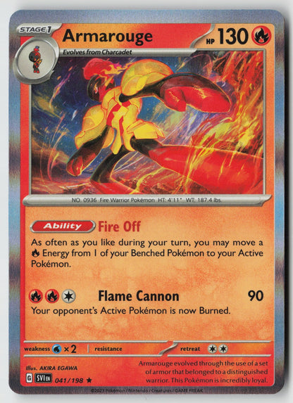 Armarouge 041/198 SV01: Scarlet & Violet Base Set Rare Holo NM AKIRA EGAWA