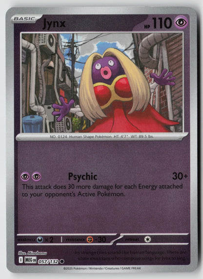 Jynx 057/132 ME01: Mega Evolution Common Reverse Holo NM Minahamu