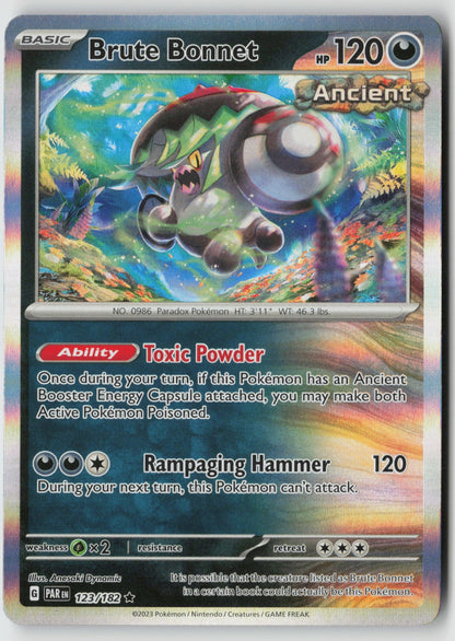 Brute Bonnet 123/182 SV04: Paradox Rift Rare Holo NM Anesaki Dynamic
