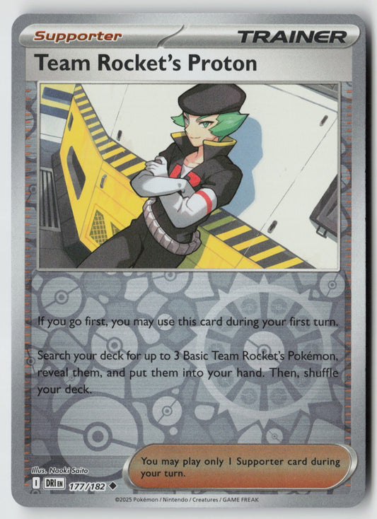 Team Rocket's Proton 177/182 SV10: Destined Rivals Uncommon Reverse Holo NM