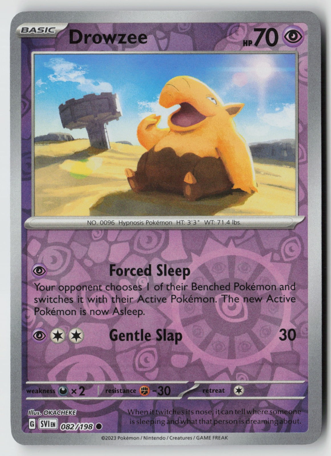 Drowzee 082/198 SV01: Scarlet & Violet Base Set Common Reverse Holo NM