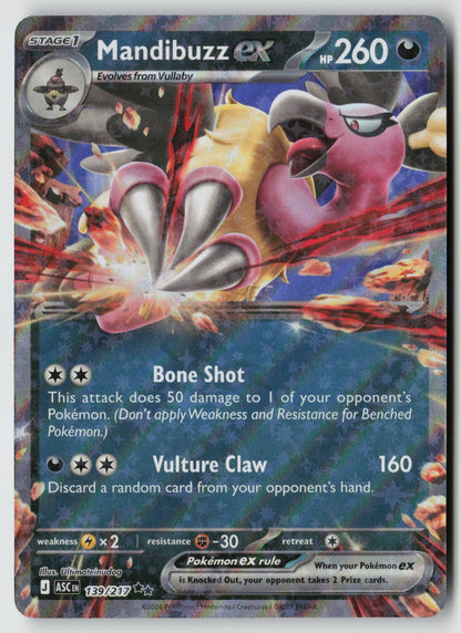 Mandibuzz ex 139/217 ME: Ascended Heroes Double Rare Holo NM Ultimateinudog
