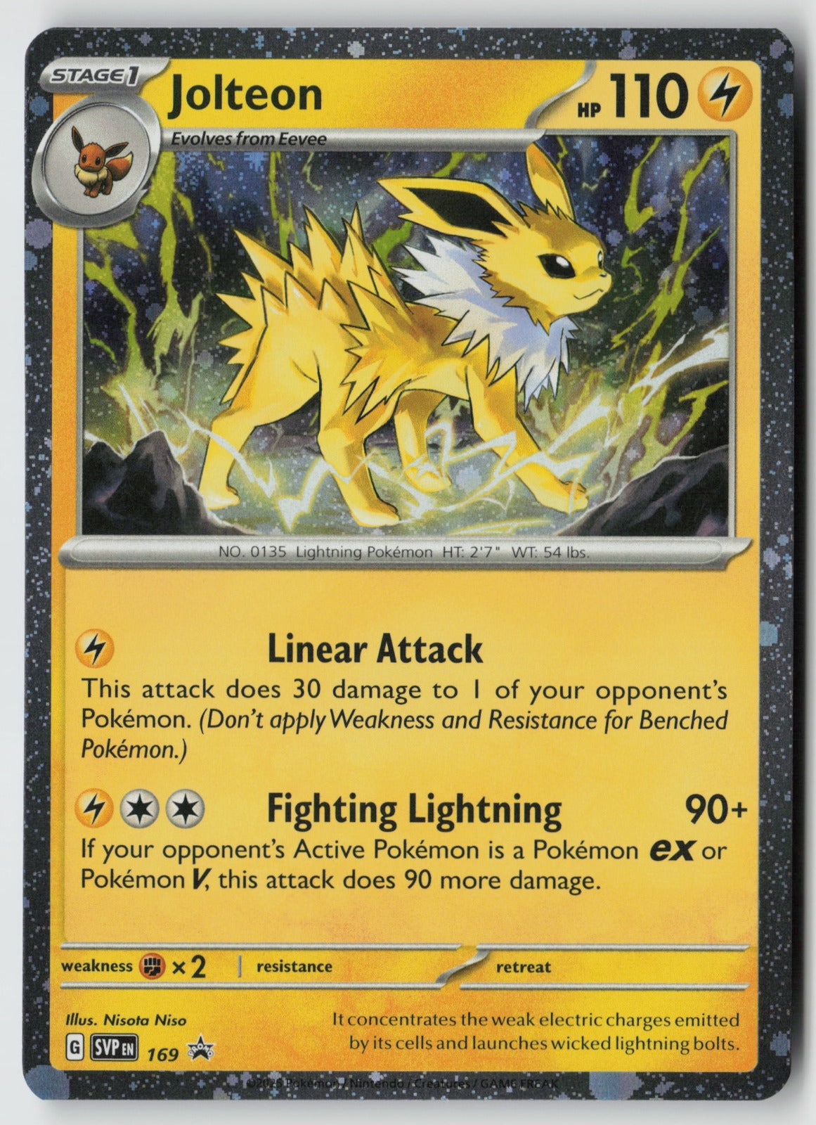Jolteon (Cosmos Holo) 169 SV: Scarlet & Violet Promo Cards NM Nisota Niso
