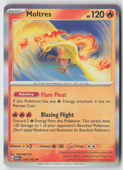 Moltres 146/165 SV: Scarlet & Violet 151 Rare Holo NM KEIICHIRO ITO