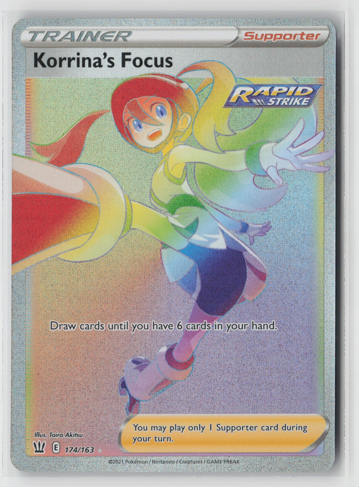 Korrina's Focus (Secret) 174/163 SWSH05: Battle Styles Secret Rare NM Akitsu