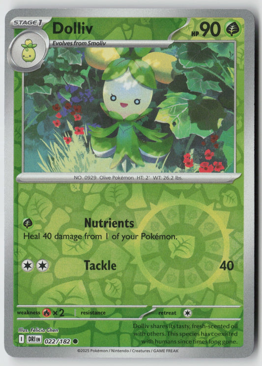Dolliv 022/182 SV10: Destined Rivals Common Reverse Holo NM Felicia Chen