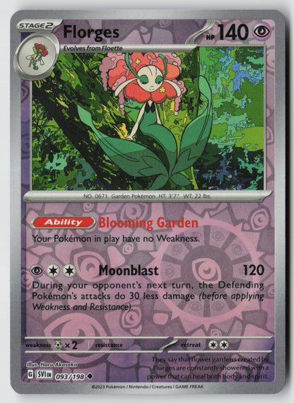 Florges 093/198 SV01: Scarlet & Violet Base Set Uncommon Reverse Holo NM