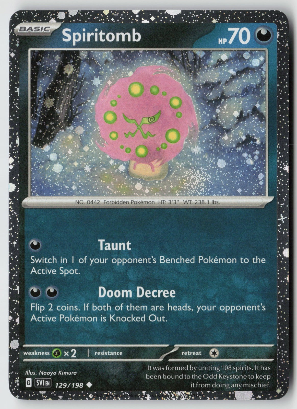 Spiritomb (Cosmos Holo) 129/198 Uncommon Holo NM Saya Tsuruta