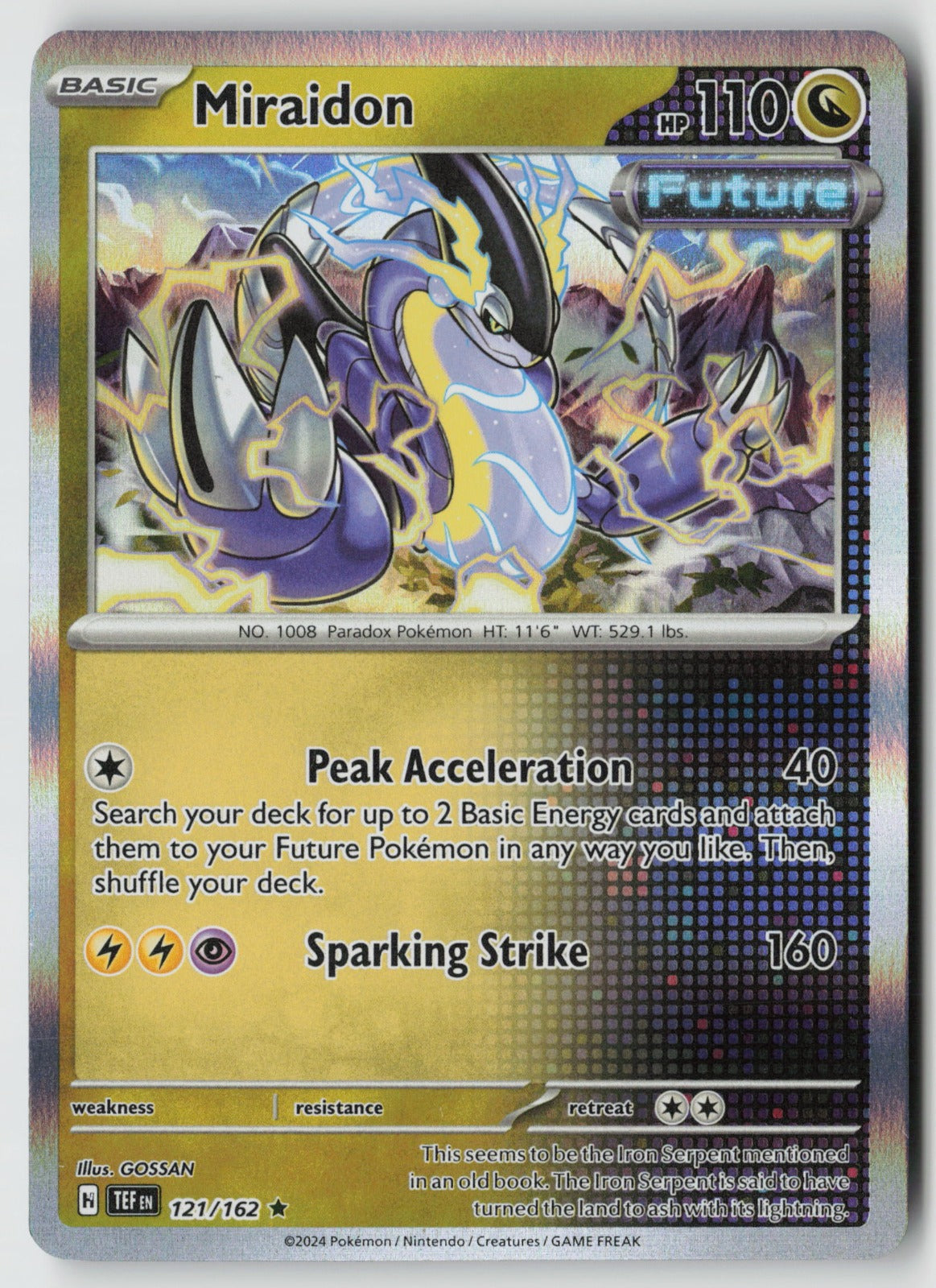 Miraidon 121/162 SV05: Temporal Forces Rare Holo NM GOSSAN