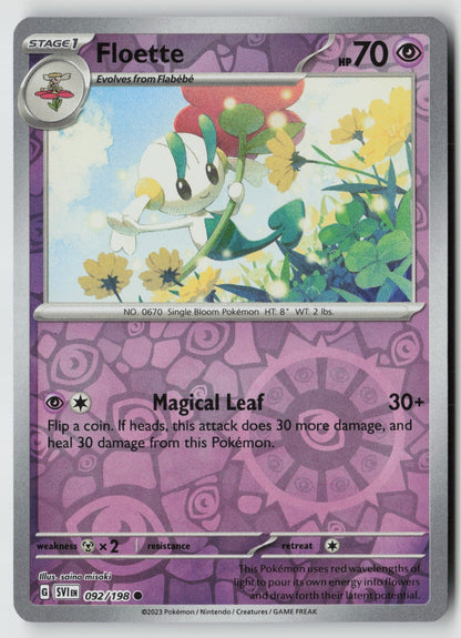 Floette 092/198 SV01: Scarlet & Violet Base Set Common Reverse Holo NM