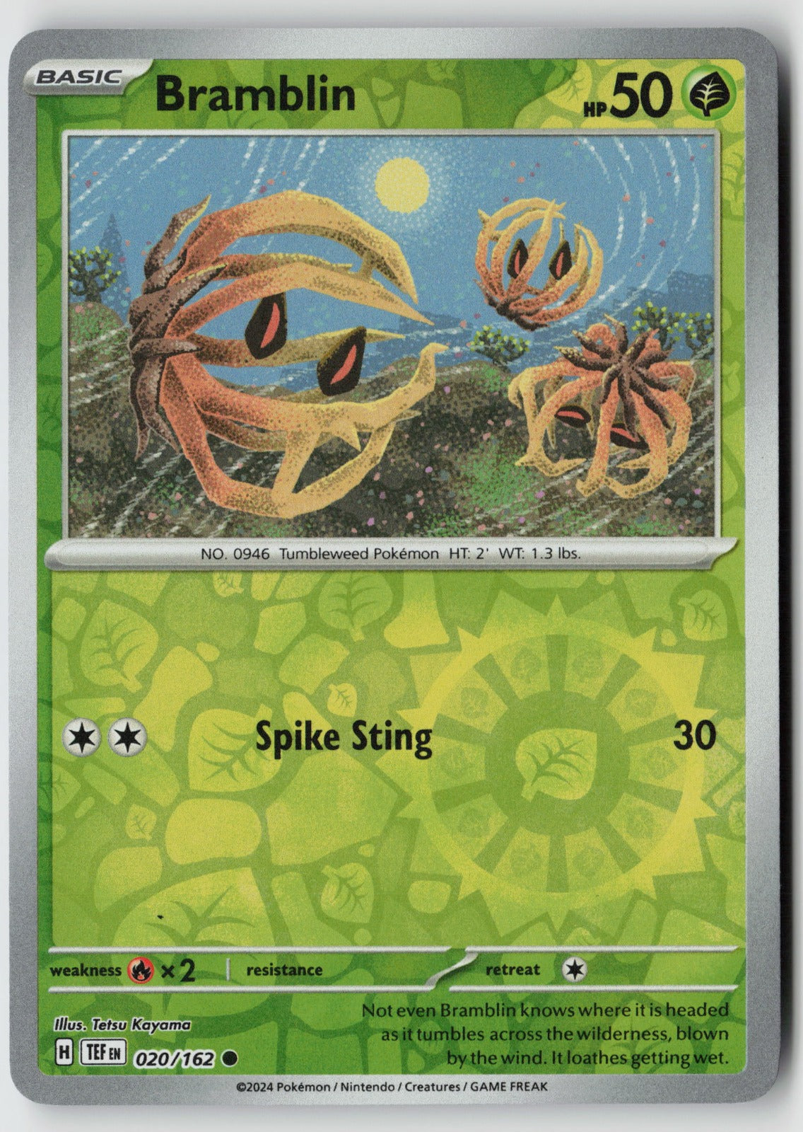 Bramblin 020/162 SV05: Temporal Forces Common Reverse Holo NM Tetsu Kayama