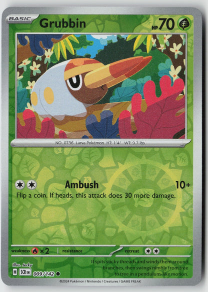 Grubbin 009/142 SV07: Stellar Crown Common Reverse Holo NM Jerky