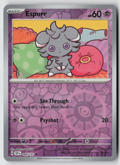 Espurr 084/191 SV08: Surging Sparks Common Reverse Holo NM Natsumi Yoshida