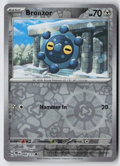 Bronzor 066/131 SV: Prismatic Evolutions Common Reverse Holo NM