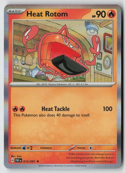 Heat Rotom 013/091 SV: Paldean Fates Rare Holo NM Scav