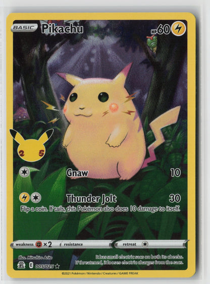 Pikachu 005/025 Celebrations Holo Rare NM Mitsuhiro Arita
