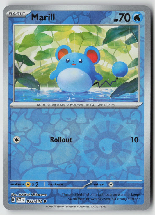 Marill 033/142 SV07: Stellar Crown Common Reverse Holo NM MARINA Chikazawa