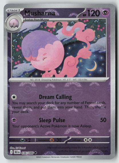 Musharna (Poke Ball Pattern) 036/086 SV: Black Bolt Uncommon Holo NM Eri Kamei