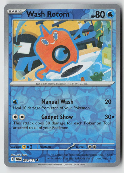 Wash Rotom 061/182 SV10: Destined Rivals Common Reverse Holo NM Kyoko Umemoto