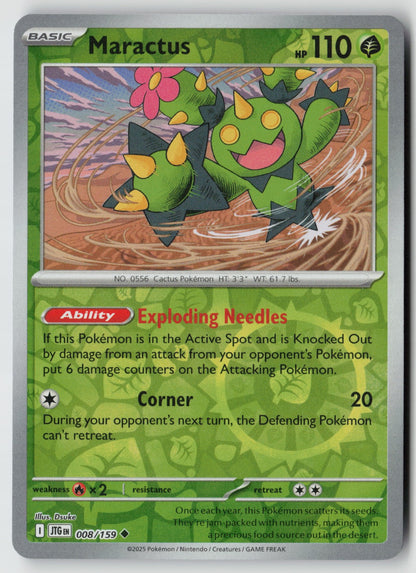 Maractus 008/159 SV09: Journey Together Uncommon Reverse Holo NM Dsuke