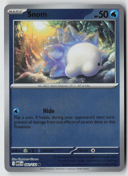 Snom 042/132 ME01: Mega Evolution Common Reverse Holo NM Kagemaru Himeno