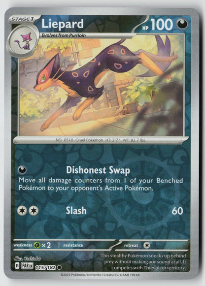 Liepard 115/182 SV04: Paradox Rift Common Reverse Holo NM Yoshioka