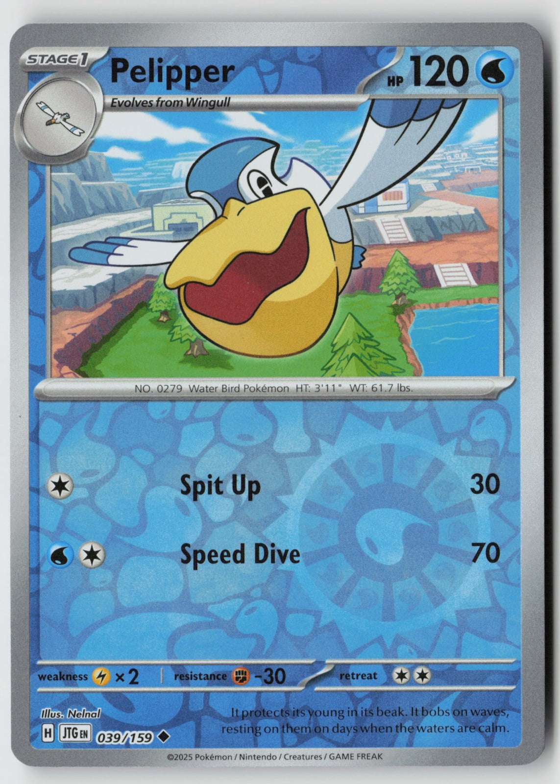 Pelipper 039/159 SV09: Journey Together Uncommon Reverse Holo NM Nelnal