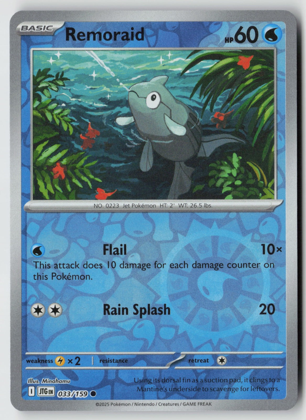 Remoraid 033/159 SV09: Journey Together Common Reverse Holo NM Minahamu