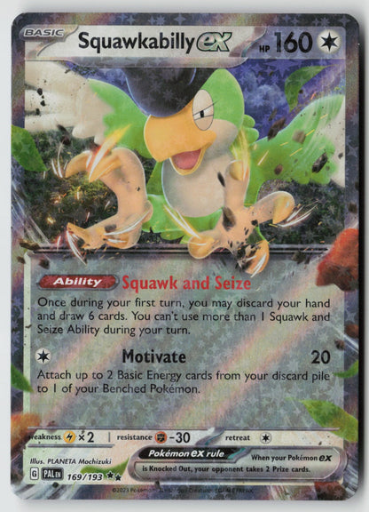 Squawkabilly ex 169/193 SV02: Paldea Evolved Double Rare Holo NM